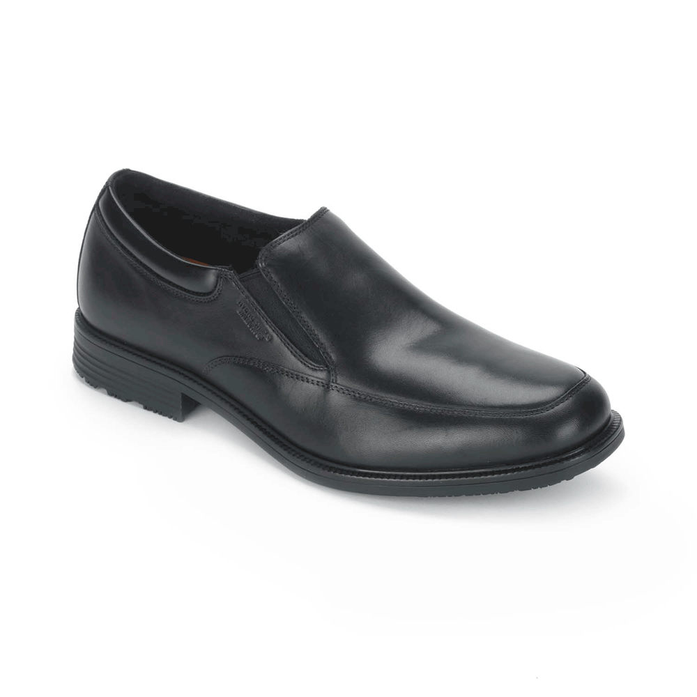 Rockport Mens Slip-On Black - Essential Details Waterproof - UK 126-UTMQRP